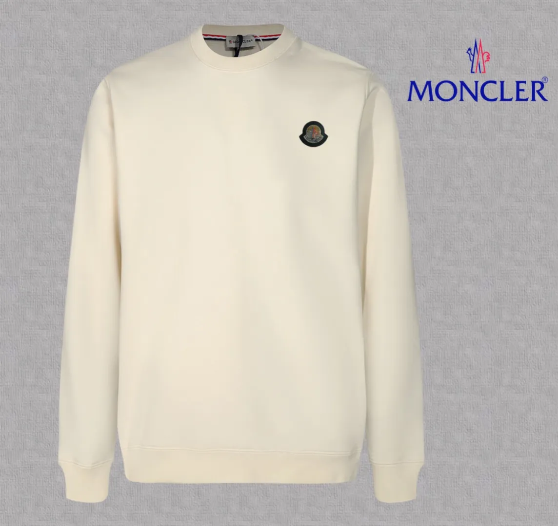 【 In Stock】 〖 𝐌𝐎𝐍𝐂𝐋𝐄𝐑~ 〗 440g ， 😎 ， ， Factory 2025 T ， ， Premium LOGO， Same Style ：Black White Size：S M L XL 2XL